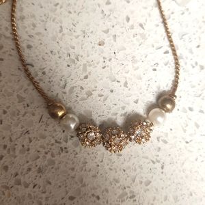 Maurices NWT Adjustable Gold, Pearl, and Diamond Fashion Bracelet